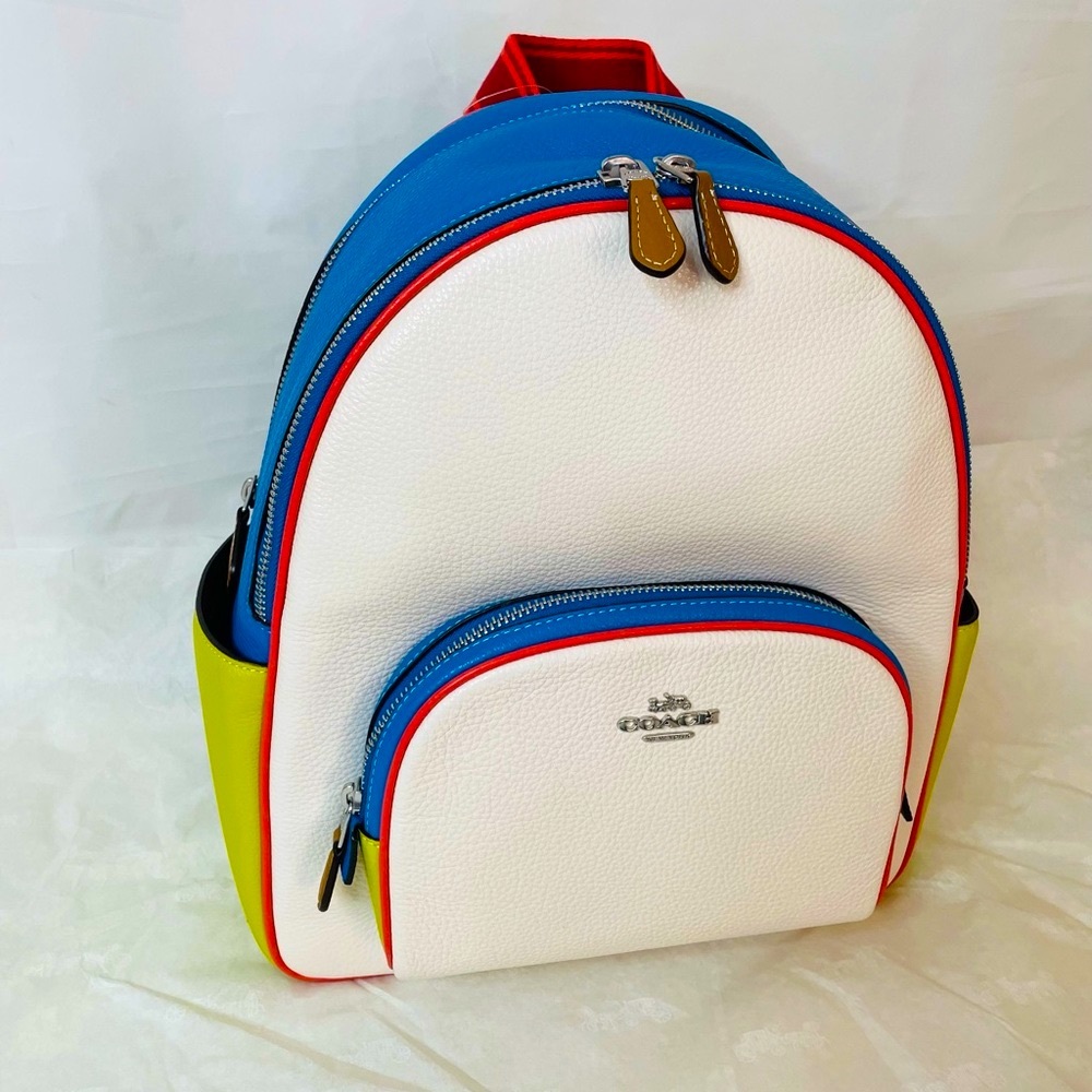 NWT Coach Court Backpack in Colorblock
